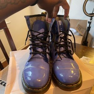 Dr. Martens 1460 Patent Womens Lace Up Boots